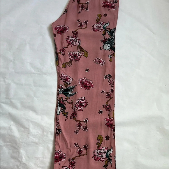 Sofie Schnoor Pull On Wide Leg High Waist Pink Coy Carp Printed Pants L NWT - Picture 6 of 10